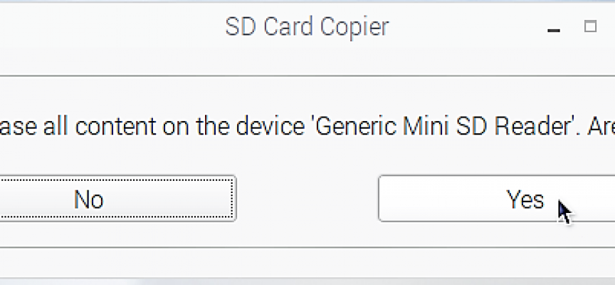 raspbian標準 sd card copierならバックアップは こんなに簡単