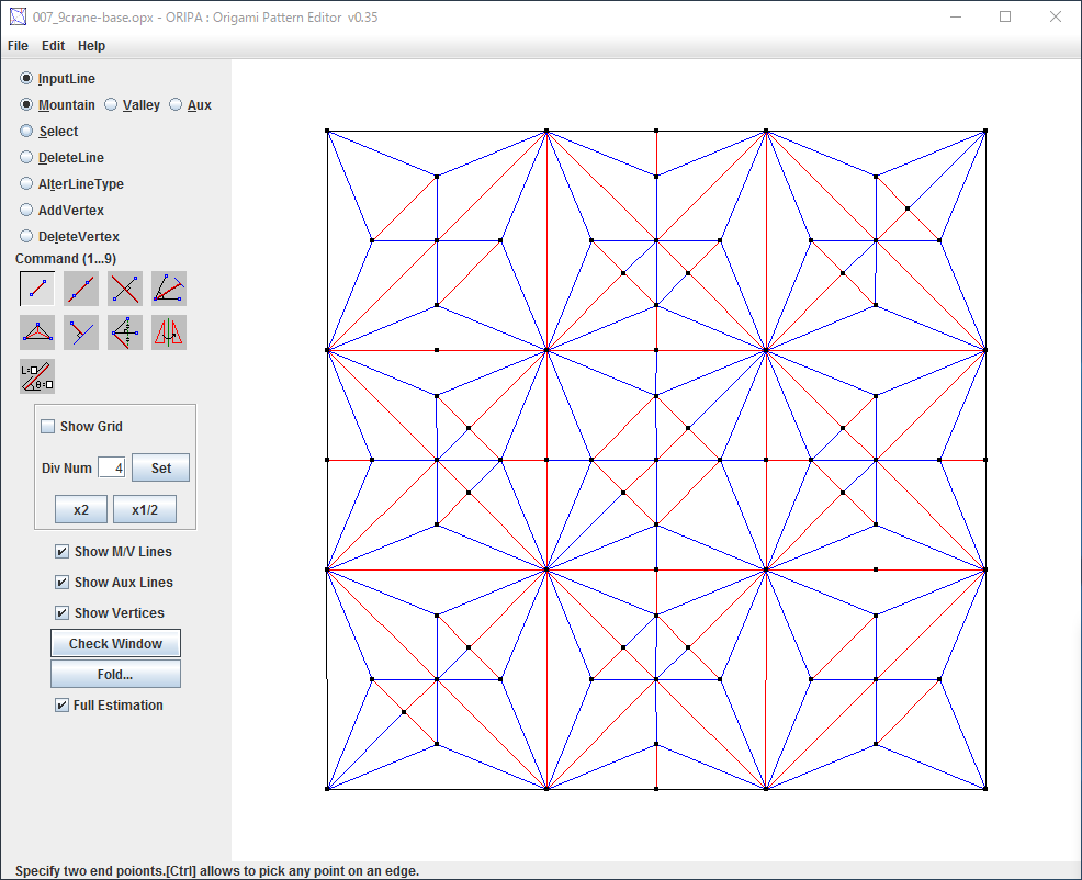 パソコンで折り紙の展開図を作成できるソフトウェア Oripa Fabshop