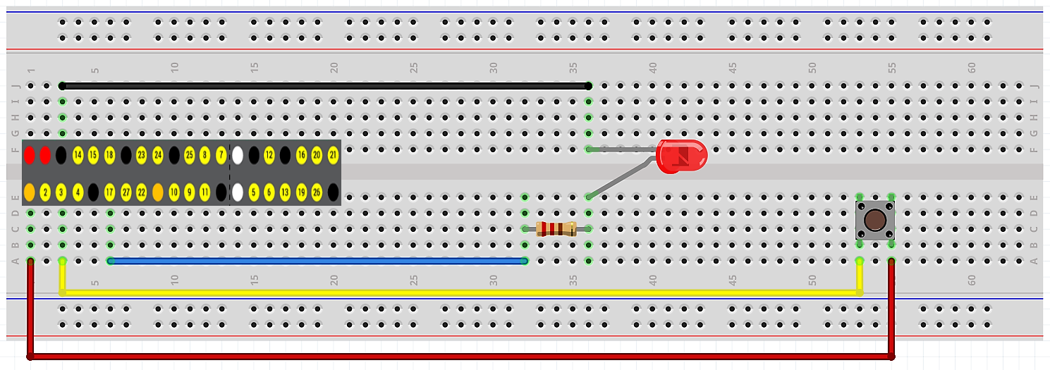 前回は、Raspberry Pi上の電源 ( 3.3VとGND ) を使って”Lピカ”させただけでしたが、今回は、拡張機能”Pi GPIO”を追加した「Scratch 2」のプロジェクト ( プログラム ) で”Lピカ”を実行してみます。