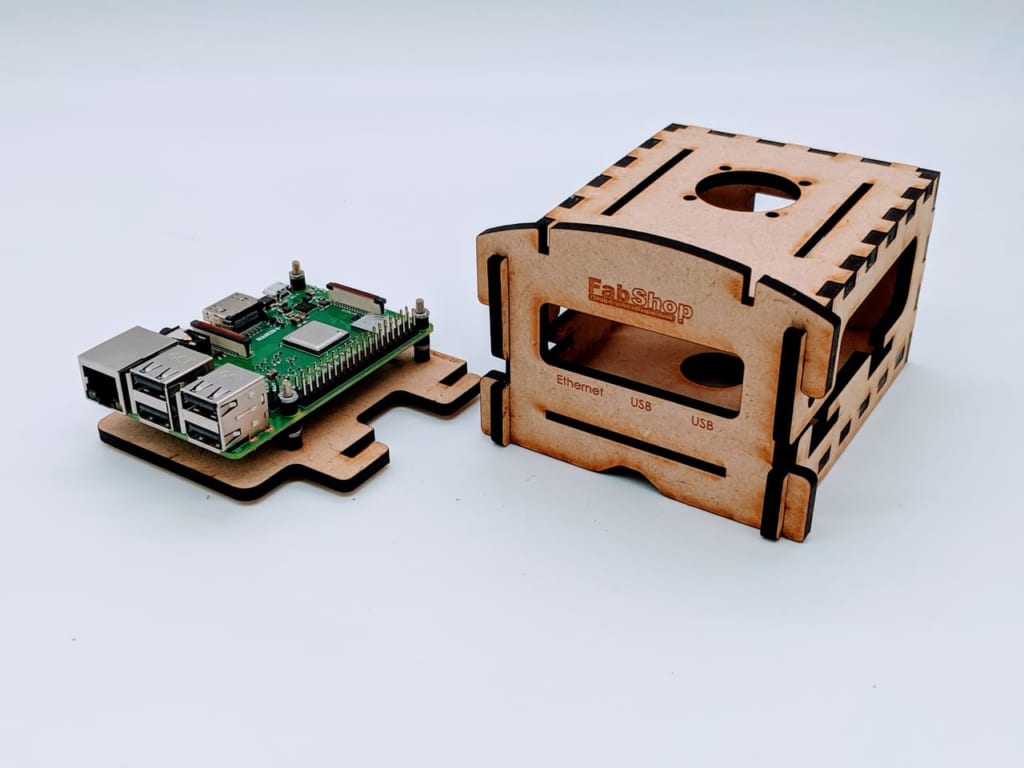 prototype computer case for raspberry pi