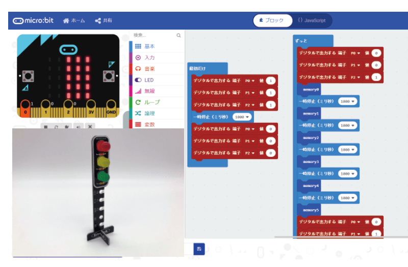 Microbit マイクロビット でコントロールする信号機を作ろう