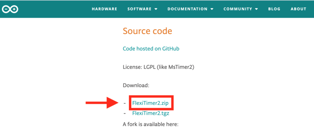 FlexiTimer2のダウンロード