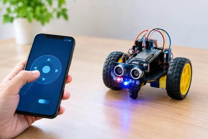 ESP32 Bluetooth 制御で作るスマホ操作のLEDと小型ロボット入門